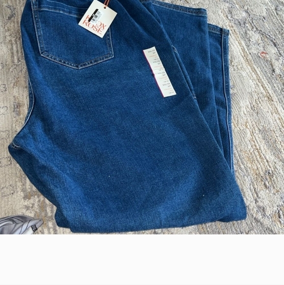 Knox Rose women's jeans XXL Straight leg high rise elastic waist NWT - Picture 8 of 15